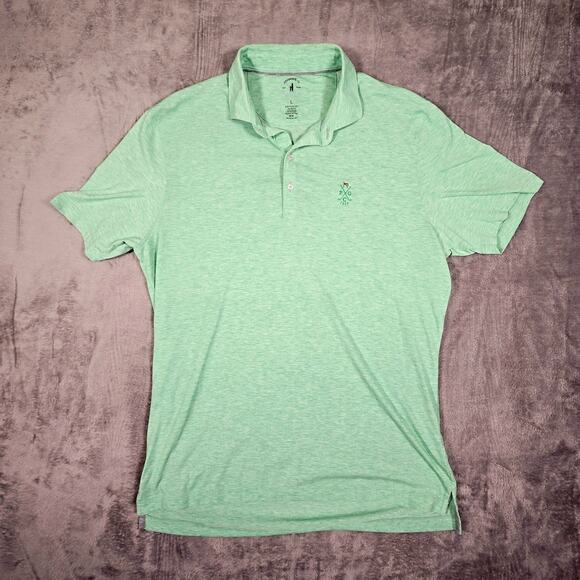 Johnnie O Top Shelf Men's Polo Golf Shirt LARGE Mint Green Portland Golf Club - Picture 1 of 8